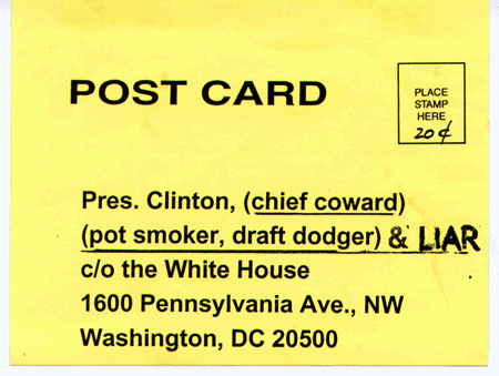 Protest postcard