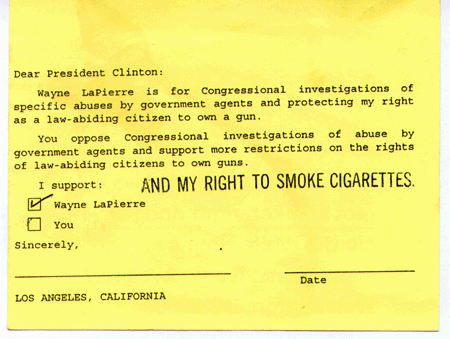 Protest postcard