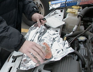 Fish being cooked