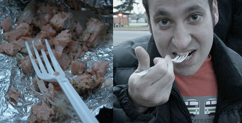 Fish being eaten